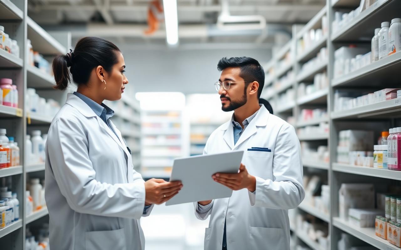 HealthNet team in pharmaceutical warehouse